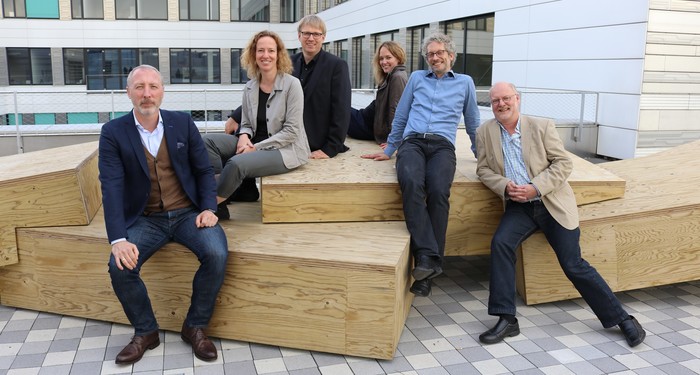 Foto einiger professoraler Mitglieder der Fachgruppe Medien und Interaktion